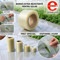 Scotch rezistent 7,5 cm x 25 m lungime, banda pentru reparatii folie de solar