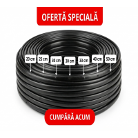 Kit complet furtun picurare 100 metri + 30 Accesorii, distanta picuratori 40 cm, diametru 16 mm
