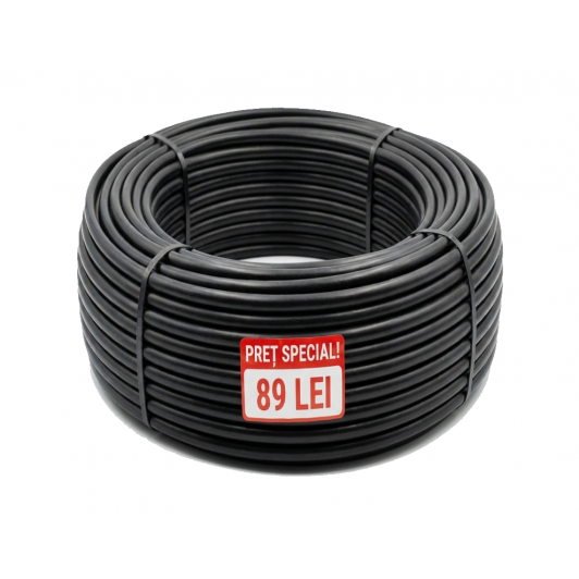 Tub de picurare 16 mm - 100 m, distanta intre picuratori 25 cm, 4 L/h