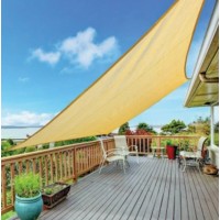 Copertina crem plasa umbrire 4 m x 4m, patrata, deasa 98 %  cu 4 inele, parasolar terase si foisoare