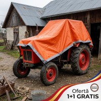 1+1 GRATIS Prelata impermeabila 4 m x 4 m, densitate 130 gr/m2, rezistenta UV
