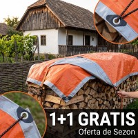 1+1 GRATIS Prelata impermeabila 4 m x 4 m, densitate 130 gr/m2, rezistenta UV