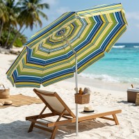 Umbrela protectie solara, diametru XXL 2.4 m, structura metalica, cu inclinare si cosulet