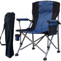 Scaun pliabil pentru pescuit / camping cu cadru metalic rezistent + accesorii depozitare