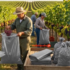 Set 25 saci polietilena, calitate premium, culoare  gri, dimensiuni 100 cm x 54 cm