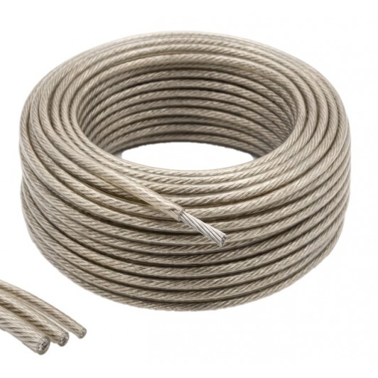 Șufă Metalică Plastifiată 200 m x 3mm, cablu oțel plastifiat pentru ancorare, balustrade, gospodărie Șufă Metalică Plastifiată 200 m x 3mm, cablu oțel plastifiat pentru ancorare, balustrade, gospodărie
