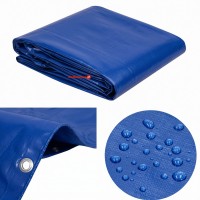 Prelata albastra 8 m x 12 m, impermeabila cu inele, densitate 175 gr/mp, calitate premium Prelata albastra 8 m x 12 m, impermeabila cu inele, densitate 175 gr/mp, calitate premium
