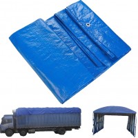 Prelata impermeabila 3 m x 6 m cu inele, densitatea 175gr/m2, calitate premium, albastra