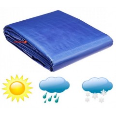 Prelata impermeabila 4 m x 5 m, cu inele, densitate 175 g/m2, calitate premium, albastra