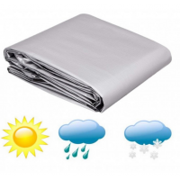 Prelata Gri 12 m x 15 m, impermeabila  cu inele, densitate 175 gr/mp, calitate premium