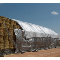 Prelata Gri 12 m x 18 m, impermeabila  cu inele, densitate 175 gr/mp, calitate premium
