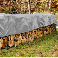 Prelata impermeabila 2 m x 6 m, cu inele, densitate 175 gr/mp, calitate premium, Gri