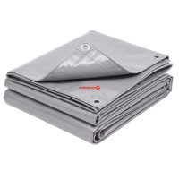 Prelata impermeabila 6 m x 15 m, densitate 225 gr/m2, calitate premium, Gri