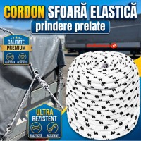 Sfoara, cordon elastic de prindere, dimensiuni: 6 mm X 10 m Sfoara, cordon elastic de prindere, dimensiuni: 6 mm X 10 m