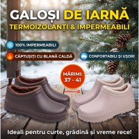 Galosi impermeabili imblaniti termoizolanti, marimi 37-41, comozi si caldurosi, sezon toamna-iarna