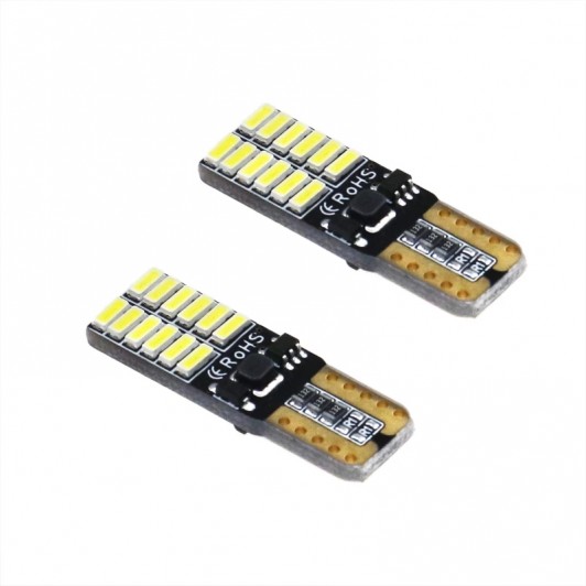 Set 2 leduri t10 w5w, placuta 12 smd , canbus ,lumina alba 6000k