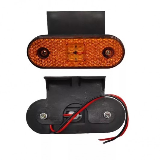Lampa de gabarit cu suport, 12v-24v lumina galbena,  4 smd + ochi de pisica , tip krone