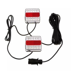set 2 lampi led 12v cu magnet , cablu 7.5m si priza remorca cu 7 pini