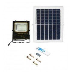 Proiector  LED 50w cu panou solar si telecomanda rezistenta la apa ip66, PREMIUM