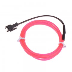fir neon ( el wire ) roz , 1m , droser inclus 12v