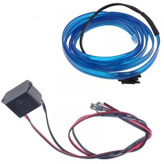 Fir neon (el wire) albastru, 1m , cu droser 12v