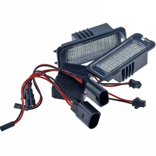 Set 2 lampi de numar , full led , dediicat golf 4, 5, passat , leon 2