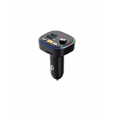 Modulator FM Cu Bluetooth, 2 Porturi USB pentru Incarcare, Lumina RGB