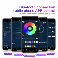 Set 18 lumini SYMPHONY ambientale RGB cu aplicatie Bluetooth