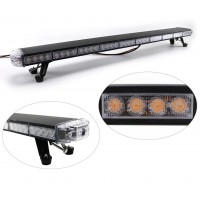 Rampa girofar cu led stroboscopica ,14 module fata-spate 12v-24v ,cu magnet si lumina portocalie