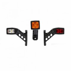 Set 2X Lampa Laterala LED , Pentru Gabarit 12v - 24v, Rosu, Portucaliu, Alb, 100mm х 127mm