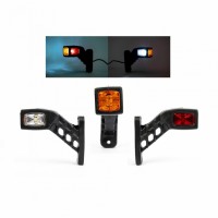 Set 2X Lampa Laterala LED , Pentru Gabarit 12v - 24v, Rosu, Portucaliu, Alb, 100mm х 127mm