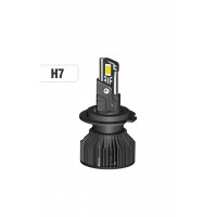 Set 2 becuri LED H7 T55 mini, 180W, 23000Lm, 6000K, +400%