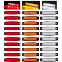 Set 10 lampi laterale cu 6 smd , 12v-24v, 3 culori disponibile