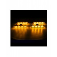 Set 4 x Lampi LED profesionala stroboscopice 12V cu telecomanda- 2 culori disponibile
