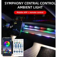 Banda acrilica Symphony 120cm, lumina ambientala auto curcubeu, alimentare USB