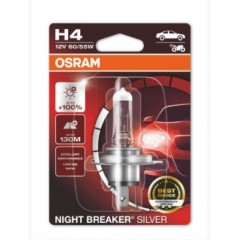 Bec 12V H4 60/55 W night breaker silver +100%