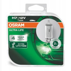 Set 2 becuri 12V H7 55 W ultra life OSRAM