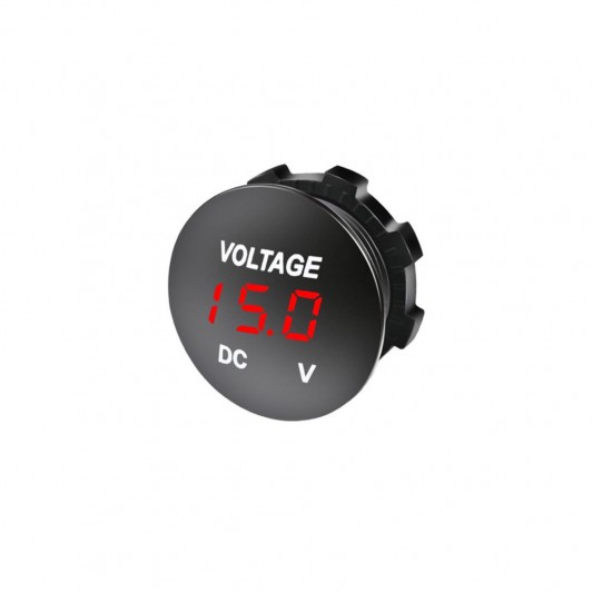 Voltmetru 12-24 V / 5-30V cu led rosu