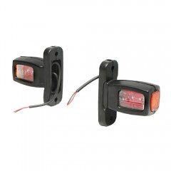 set 2 lampi led 12v-24 pentru gabarit , 3 fete luminoase, brat scurt