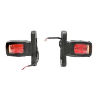 set 2 lampi led 12v-24 pentru gabarit , 3 fete luminoase, brat scurt