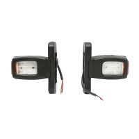 set 2 lampi led 12v-24 pentru gabarit , 3 fete luminoase, brat scurt