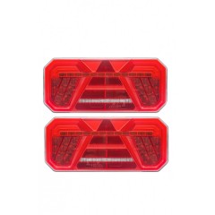 Set 2 lampi led stanga si dreapta cu neon pentru camion,remorca, rulota 12-24V 305x140x35 mm