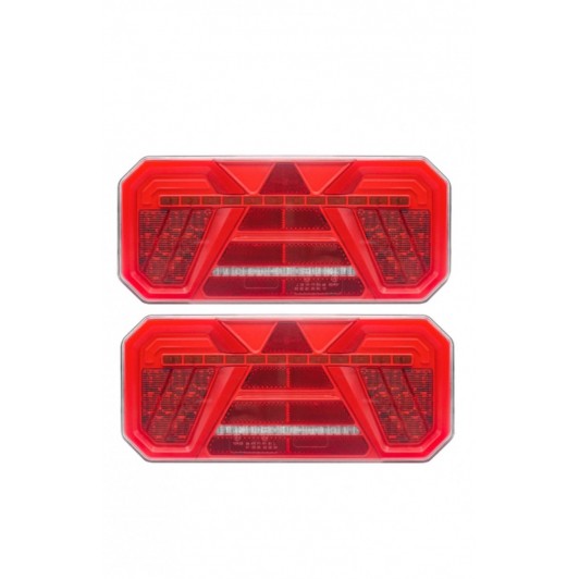 Set 2 lampi led stanga si dreapta cu neon pentru camion,remorca, rulota 12-24V 305x140x35 mm