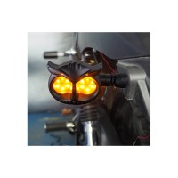 Semnalizare moto 12V cu functie de lumina de zi alba si semnalizare galbena