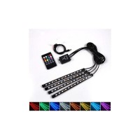 Kit interior LED 12 SMD RGB cu telecomanda si aplicatie Bluetooth,22cm