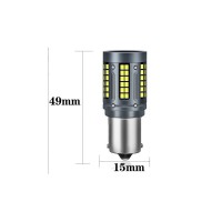 Set 2 becuri o faza P21W. BA15S 84SMD Canbus 12V-24V nonpolar Lumina alba