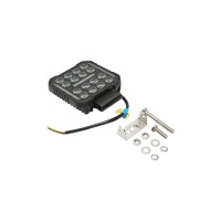 Proiector patrat LED cu DRL 9-80V, 48W, alb-galben, carcasa aluminiu IP67