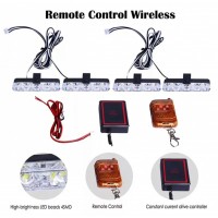 kit 4 x Stroboscoape cu LED si telecomanda , lumina portocalie 12V