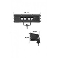 Proiector led de mare putere, 12V - 24V, cu lumină DRL alb-galben