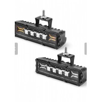Proiector led de mare putere, 12V - 24V, cu lumină DRL alb-galben